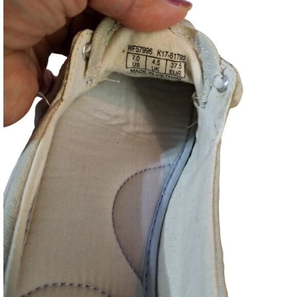 Keds Ortholite Silver Metallic Linen Boat Shoe Size 7 - Picture 7 of 7